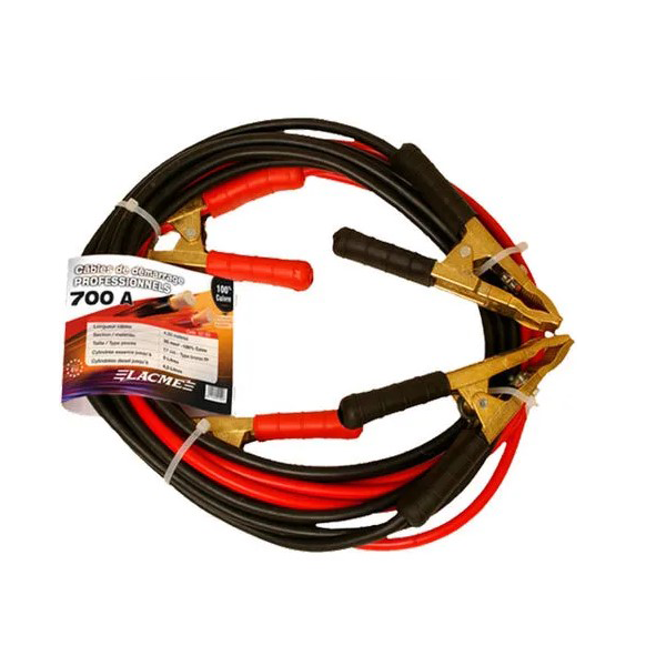 Jeu de câbles de démarrage professionnels Lacmé 700 A section 35 mm² longueur 4,5 m