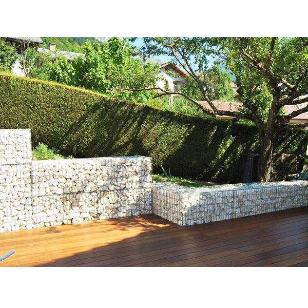 Gabion en kit à remplir avec montage en hélice - Zinc-Alu galvanisé - 50x30x50 cm - Maille 10x5 CM - Diam. 4.5 MM