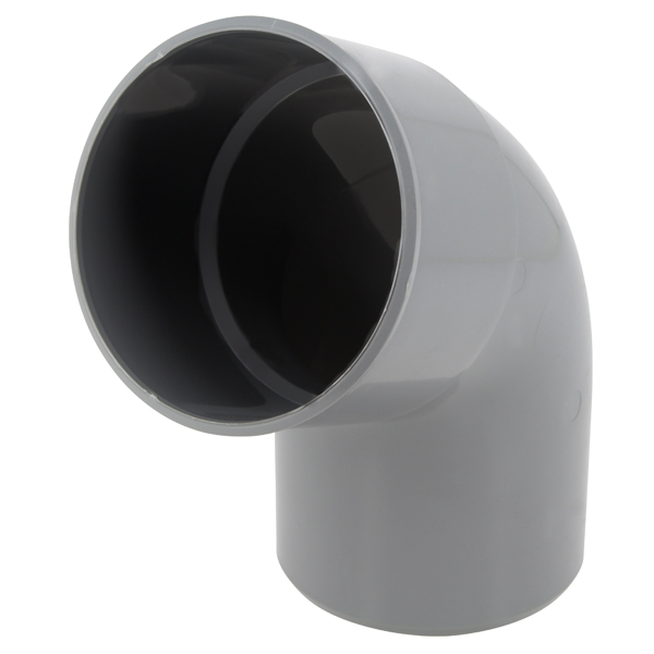 Coude d'évacuation à 67'30° Mâle/Femelle - PVC gris - diamètre 140 mm - Nicoll