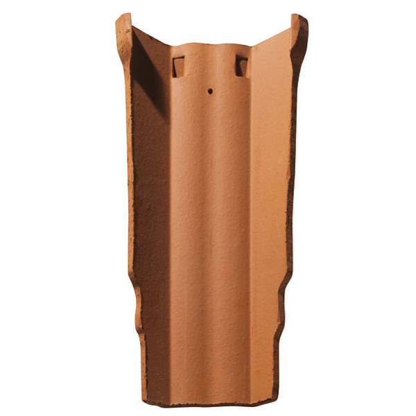 Tuile de courant à fond plat en terre cuite - Système Stop - pour toitures exposées au vent - Rouge