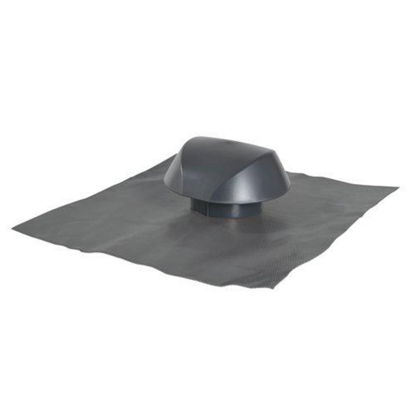 Chapeau de ventilation avec collerette d'étanchéité Nicoll Atemax VVE10 - mâle Ø 100 MM - Anthracite