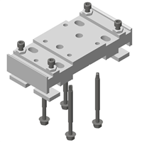 Platine de fixation sur vérins en aluminium pour poteau de clôture Stronger
