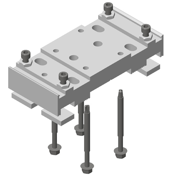 Platine de fixation sur vérins en aluminium pour poteau de clôture Stronger