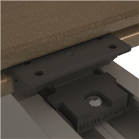 Clip polyamide pour la fixation des lames de terrasse pleine en composite sur lambourde en alu - boite de 100 clips + 110 vis