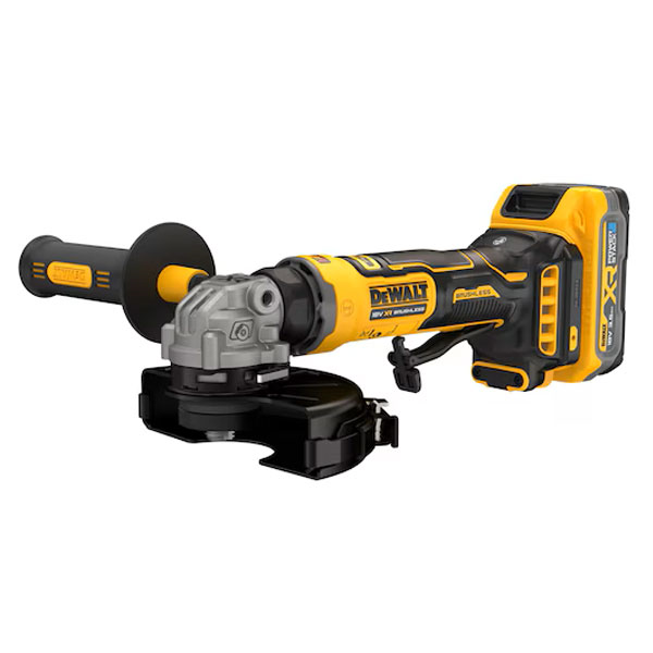 Meuleuse d'angle sans fil 18V 125 mm - DCG404S2T-QW Dewalt - En coffret avec 2 batteries 3,5 Ah Powerstack et chargeur + 3° batterie offerte