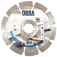 Disque diamant Pro pour matériaux durs Ø 125 mm Obra - 10 segments 32 x 2,2 x 10 mm - Alésage 22,23 mm
