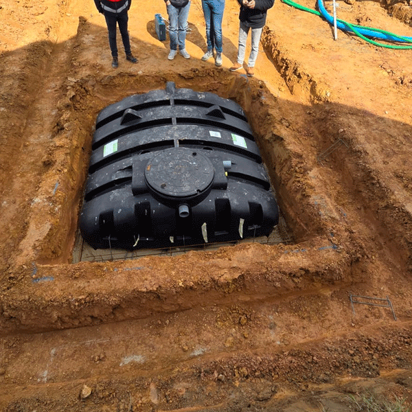 Cuve plate de récupération des eaux de pluie avec filtration - Pack'Eau PLSPK - Capacité 3000,0 ltr