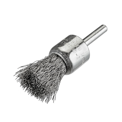 Brosse pinceau abrasive Osborn - Tige 6 mm Diamètre 25 mm - Fil ondulé d'acier inoxydable