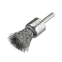 Brosse pinceau abrasive Osborn - Tige 6 mm Diamètre 25 mm - Fil ondulé d'acier inoxydable