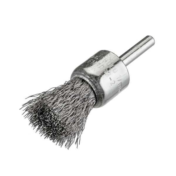 Brosse pinceau abrasive Osborn - Tige 6 mm Diamètre 25 mm - Fil ondulé d'acier inoxydable