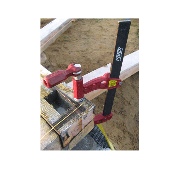 Serre-joint Piher Maxipress modèle F - Force de serrage 900 kg - Saillie 12 cm - Longueur 40 cm