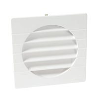GRILLE EXTERIEURE P/TUBE D.160 MOUS.BLANC