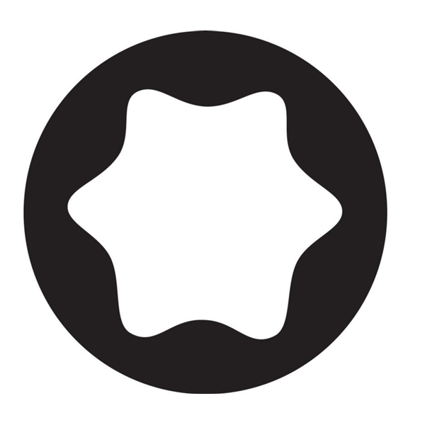 Vis à métaux tête fraisée six lobes en inox A2 DIN 965 M04x16 - boîte de 200