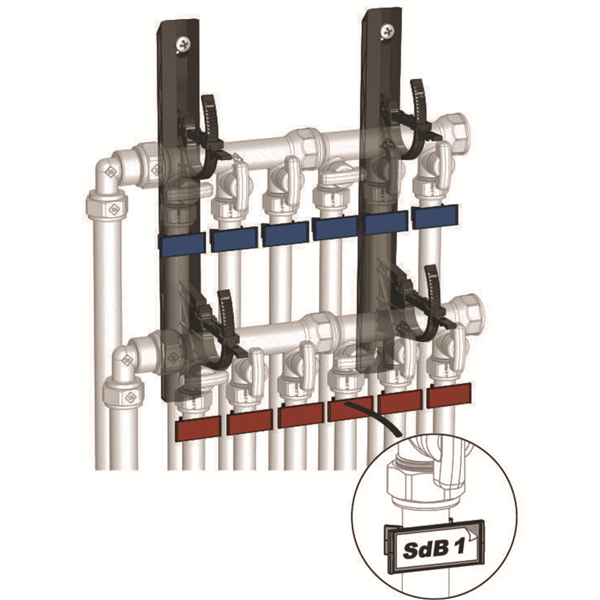 Kit supports universels pour collecteur de distribution