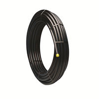 TUBE PEHD PE100 GAZ A BANDES JAUNES DN40 EN COURONNE DE 100M