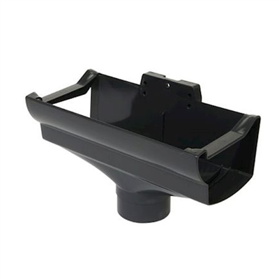 Naissance centrale à dilatation Nicoll NAD28A pour gouttière LG28 - Techtan - tube rond de 80 mm - anthracite