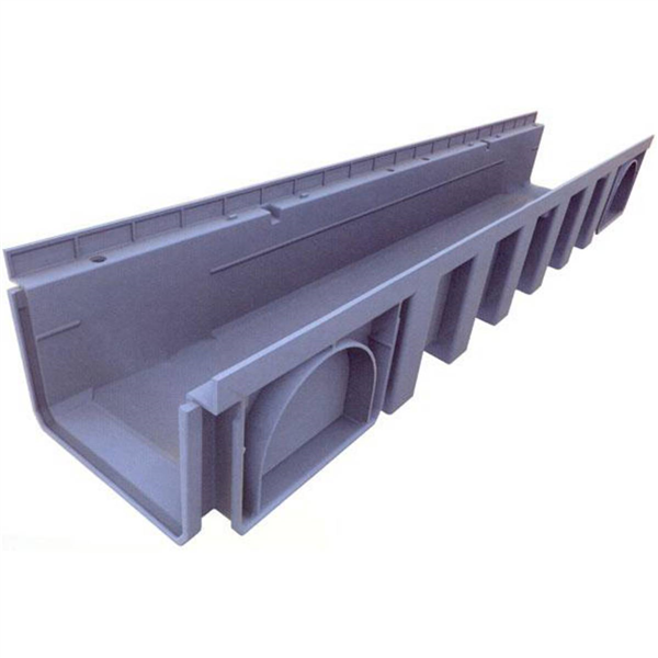 Caniveau haut Nicoll Connecto CAN188 en polypropylène gris clair - 208 MM x 142 MM - longueur 1000 MM