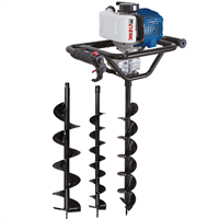 Tarière Thermique Scheppach EB1700 1,77CV avec 3 Tarières Ø100mm ,Ø150mm, Ø200mm