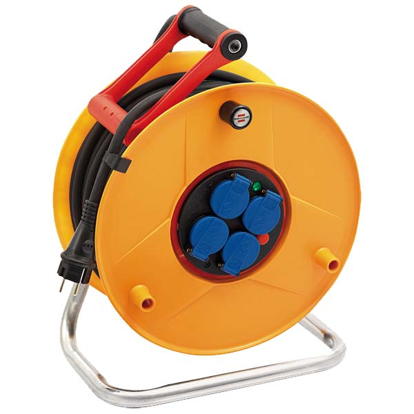 Enrouleur électrique Brennenstuhl Standard RB PRO - câble de 25,0 M H07RN-F 3G2,5 avec 4 prises IP44