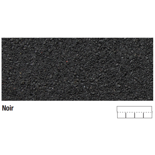 Bardeau bitumeux à 4 jupes Sopratuile pour toiture - coloris Noir - paquet de 3,05 m²