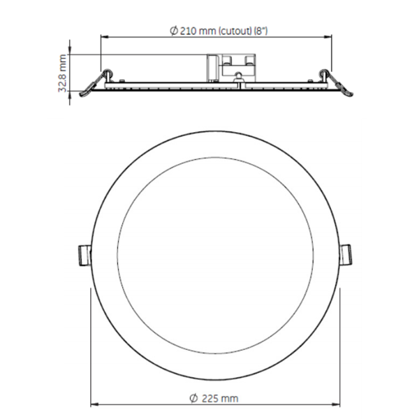 Luminaire encastré plafonnier LED 22W - Blanc neutre 4000K - 220-240V - Aluminium blanc