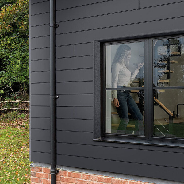 Profil d'angle extérieur pour bardage Cedral Click - aluminium laqué Schiste C18 - longueur 3,00 M