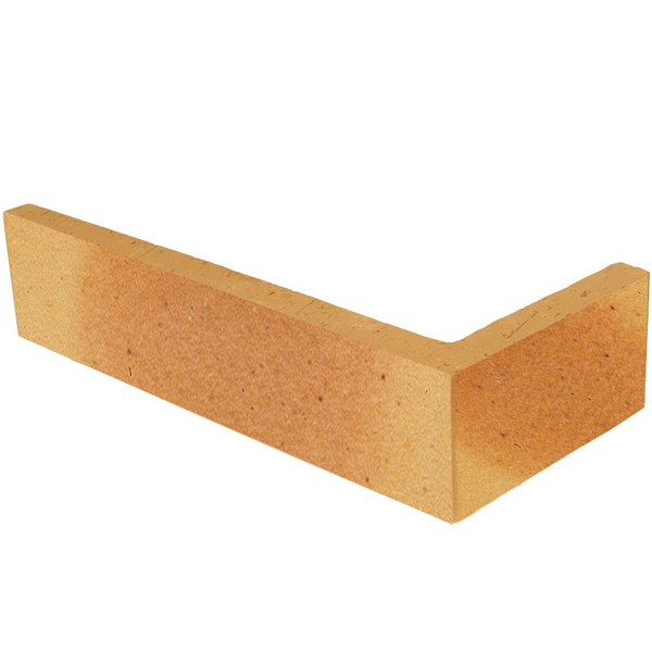 Plaquette d'angle de parement mural en terre cuite lisse Terreal PL12 Jasmin - 22 CM x 10,5 CM x 14 / 50 MM