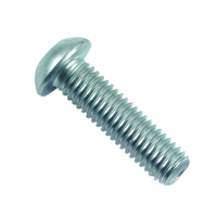 Vis à métaux tête bombée 6 pans creux BHC ISO 7380 - Acier zingué blanc classe 10.9 - 6,0 MM x 10,0 MM - boîte de 200