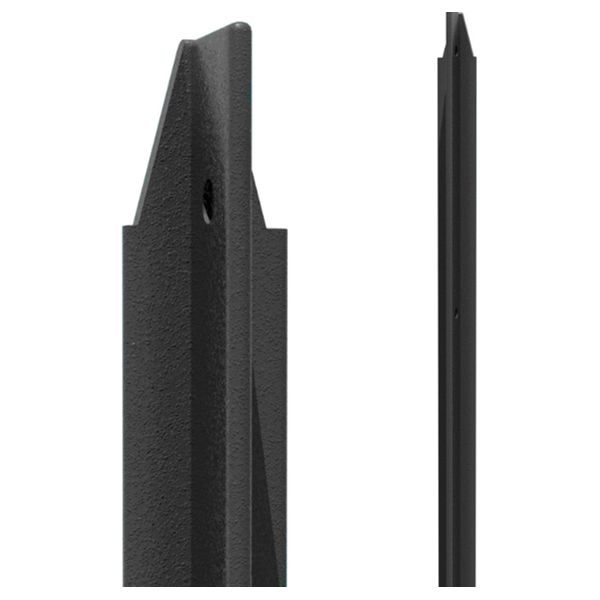 Poteau TE pour clôture en rouleau - Dirickx - Section 30x30x3 MM - Hauteur 1.75 M Gris