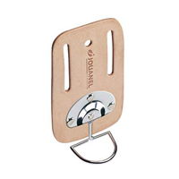 Porte-marteau pour ceinture Jouanel - Largeur maxi 6 cm - En cuir marron - Avec anneau pivotant