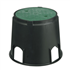 Regard 10" rond pour vannes arrosage enterré - Diamètre 30 cm Hauteur 25 cm - Couvercle vert