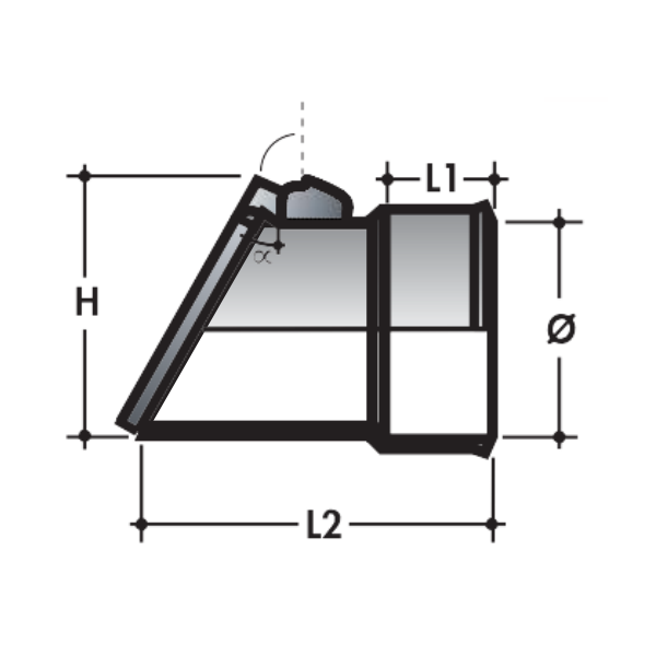 Clapet de nez Nicoll PIF100 - eaux non chargées - entrée femelle à coller - PVC gris - diamètre 100 mm