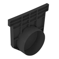 Plaque frontale fermée manchon à désoperculer D75 pr caniveau MEAFLUID 100 BLACK