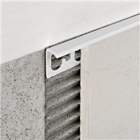 Baguette d'angle PVC pour carrelage forme plate - Proterminal - 8,00 MM x 2,70 M - Blanc