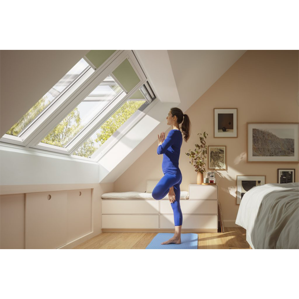 Fenêtre de toit Velux GPLS 3en1 - Projection manuelle - Vitrage confort - WhiteFinish - 188,0 CM x 140,0 CM