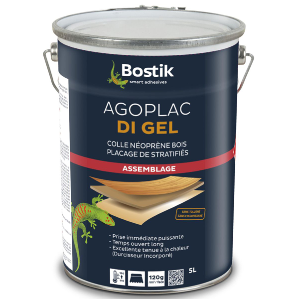 Colle contact AGOPLAC DI GEL bidon de 5 litres