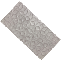 Carrelage mural effet pierre à reliefs géométriques - Slate Match - 30,0 cm x 60,0 cm - ép. 9,00 mm - Gris