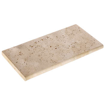 Margelle en béton imitation travertin pour abords de piscine  - Jouques - 60,0 CM x 30,0 CM - ép.35,00 MM - teinte Aquitaine