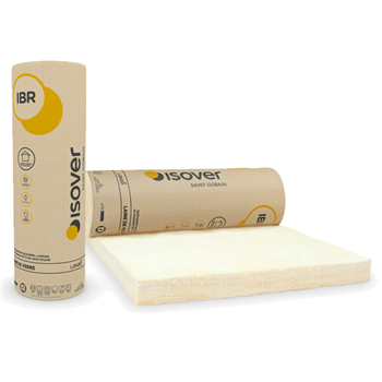 Rouleau laine de verre pour combles perdus et plafonds - IBR Revêtu Kraft Isover - R=10,00 m².K/W - 2,00 M x 1,20 M - ép.400 MM