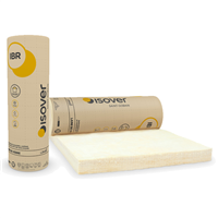 Rouleau laine de verre pour combles perdus et plafonds - IBR Revêtu Kraft Isover - R=5,00 m².K/W - 4,50 M x 1,20 M - ép.200 MM