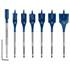 Coffret de 6 mèches à bois plates Expert SelfCut Speed - 6 pans 1/4 " - 16 à 32 mm avec rallonge