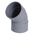 Coude d'évacuation à 45° Femelle/Femelle - PVC gris - diamètre 140 mm - Nicoll