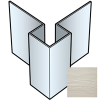 Profil d'angle extérieur symétrique pour bardage Cedral Lap - Aluminium laqué Gris C05 - longueur 3,00 M