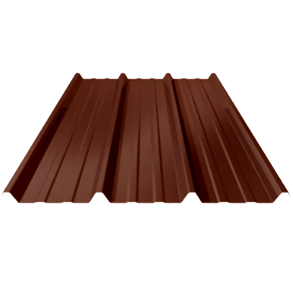 Profil de couverture métallique Coveo 3.45 - Brun rouge RAL 8012 - 6000,0 MM x 1000 MM - ép. 0,63 MM