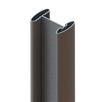 Poteau pour grillage rigide à sceller - Atoll+ - Alu gris anthracite mat sablé RAL7016 - Hauteur 2,50 m