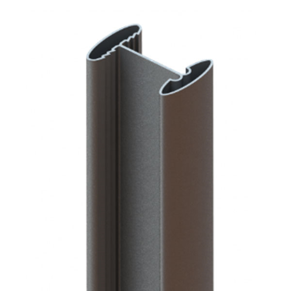 Poteau pour grillage rigide à sceller - Atoll+ - Alu gris anthracite mat sablé RAL7016 - Hauteur 2,50 m