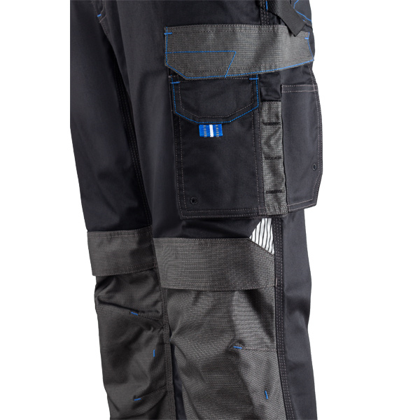 Pantalon de travail pour homme stretch coupe ajustée avec poches genouillères - Telica II Coverguard - Noir - Taille S