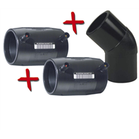 ENS. COUDE 45 ES GAZ PE100 PN10 D110