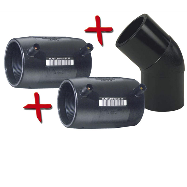 ENS. COUDE 45 ES GAZ PE100 PN10 D110