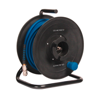 Enrouleur manuel d'air comprimé Lacmé 326120 de 20 mètres - avec tuyau d'alimentation et raccord rapide ISO